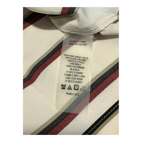 VINCE CAMUTO Women’s Small Striped Side-Tie Surplice Top - Picture 7 of 7